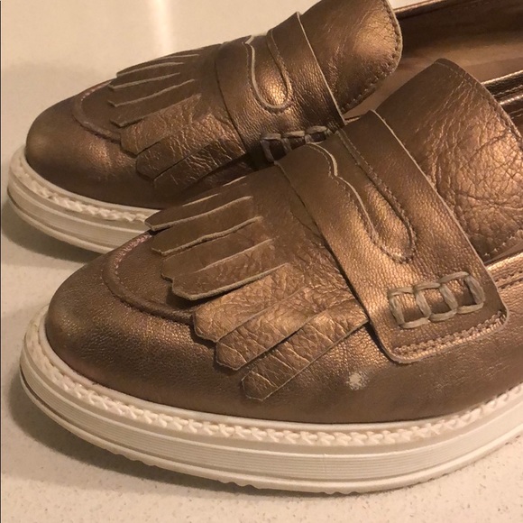 Anthropologie Shoes - 🥿Anthropologie KMB Gold Metallic Loafers 🥿